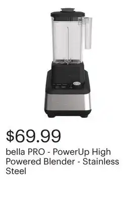 Best Buy bella PRO - PowerUp High Powered Blender - Stainless Steel offer