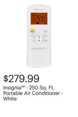 Best Buy Insignia - 250 Sq. Ft. Portable Air Conditioner - White offer