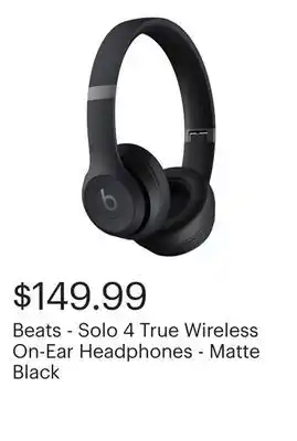 Best Buy Beats - Solo 4 True Wireless On-Ear Headphones - Matte Black offer