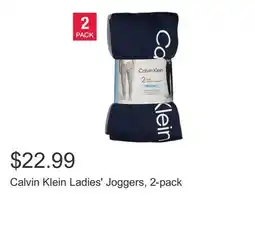 Costco Calvin Klein Ladies' Joggers, 2-pack offer