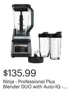 Best Buy Ninja - Professional Plus Blender DUO with Auto-IQ - Black/Stainless Steel offer