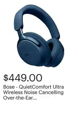 Best Buy Bose - QuietComfort Ultra Wireless Noise Cancelling Over-the-Ear Headphones - Lunar Blue offer