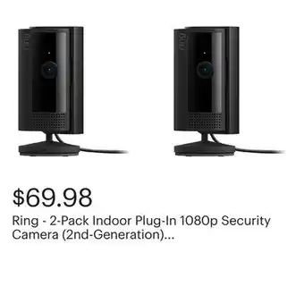 Best Buy Ring - 2-Pack Indoor Plug-In 1080p Security Camera (2nd-Generation) with Privacy Cover - Black offer