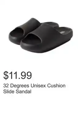 Costco 32 Degrees Unisex Cushion Slide Sandal offer