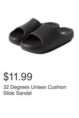 Costco 32 Degrees Unisex Cushion Slide Sandal offer