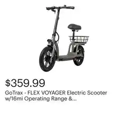 Best Buy GoTrax - FLEX VOYAGER Electric Scooter w/16mi Operating Range & 15.5mph Max Speed - Gray offer