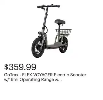 Best Buy GoTrax - FLEX VOYAGER Electric Scooter w/16mi Operating Range & 15.5mph Max Speed - Gray offer