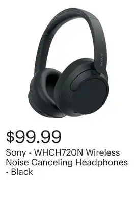 Best Buy Sony - WHCH720N Wireless Noise Canceling Headphones - Black offer