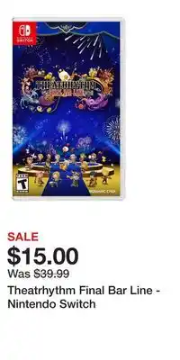 Game Stop Theatrhythm Final Bar Line - Nintendo Switch offer