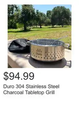 Costco Duro 304 Stainless Steel Charcoal Tabletop Grill offer