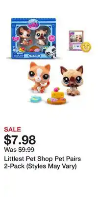 Game Stop Littlest Pet Shop Pet Pairs 2-Pack (Styles May Vary) offer