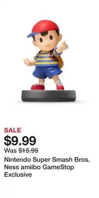 Game Stop Nintendo Super Smash Bros. Ness amiibo GameStop Exclusive offer