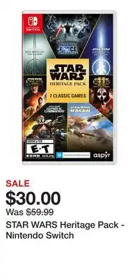 Game Stop STAR WARS Heritage Pack - Nintendo Switch offer