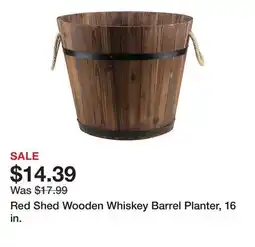 Tractor Supply Company Red Shed Wooden Whiskey Barrel Planter, 16 in offer