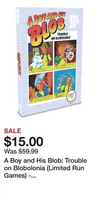 Game Stop A Boy and His Blob: Trouble on Blobolonia (Limited Run Games) - Nintendo offer
