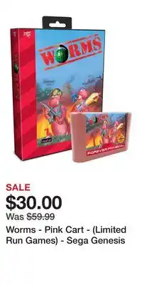 Game Stop Worms - Pink Cart - (Limited Run Games) - Sega Genesis offer