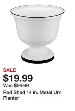 Tractor Supply Company Red Shed 14 in. Metal Urn Planter offer