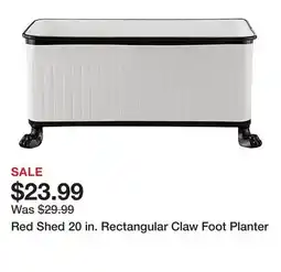 Tractor Supply Company Red Shed 20 in. Rectangular Claw Foot Planter offer