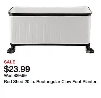 Tractor Supply Company Red Shed 20 in. Rectangular Claw Foot Planter offer