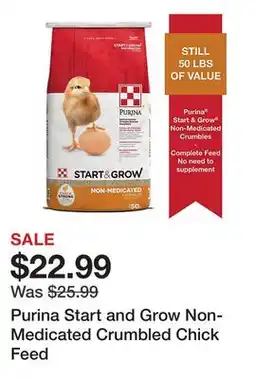 Tractor Supply Company Purina Start and Grow Non-Medicated Crumbled Chick Feed offer