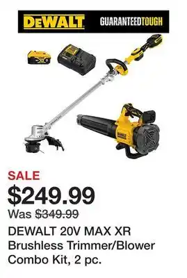 Tractor Supply Company DEWALT 20V MAX XR Brushless Trimmer/Blower Combo Kit, 2 pc offer