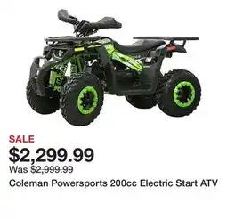 Tractor Supply Company Coleman Powersports 200cc Electric Start ATV offer