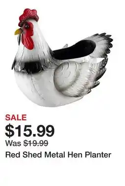 Tractor Supply Company Red Shed Metal Hen Planter offer