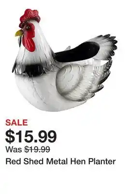 Tractor Supply Company Red Shed Metal Hen Planter offer