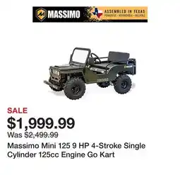 Tractor Supply Company Massimo Mini 125 9 HP 4-Stroke Single Cylinder 125cc Engine Go Kart offer