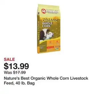 Tractor Supply Company Nature's Best Organic Whole Corn Livestock Feed, 40 lb. Bag offer