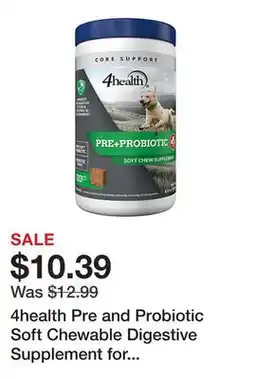 Tractor Supply Company 4health Pre and Probiotic Soft Chewable Digestive Supplement for Dogs, 0.72 lb., 120 ct offer