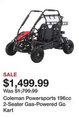 Tractor Supply Company Coleman Powersports 196cc 2-Seater Gas-Powered Go Kart offer