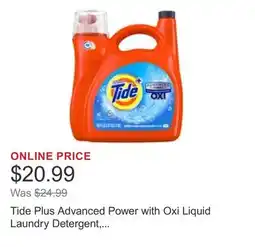 Costco Tide Plus Advanced Power with Oxi Liquid Laundry Detergent, Original, 78 Loads, 138 fl oz offer