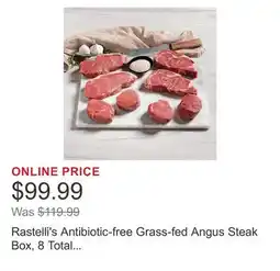 Costco Rastelli's Antibiotic-free Grass-fed Angus Steak Box, 8 Total Packs, 3.875lbs Total offer