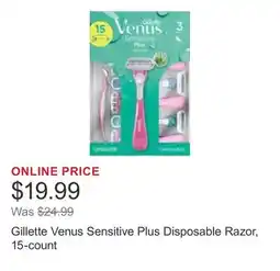 Costco Gillette Venus Sensitive Plus Disposable Razor, 15-count offer