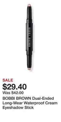 Ulta Beauty BOBBI BROWN Dual-Ended Long-Wear Waterproof Cream Eyeshadow Stick offer