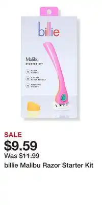 Ulta Beauty billie Malibu Razor Starter Kit offer