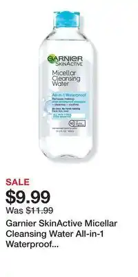 Ulta Beauty Garnier SkinActive Micellar Cleansing Water All-in-1 Waterproof Makeup Remover offer