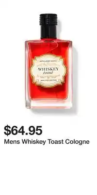 Bath & Body Works Mens Whiskey Toast Cologne offer
