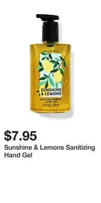 Bath & Body Works Sunshine & Lemons Sanitizing Hand Gel offer