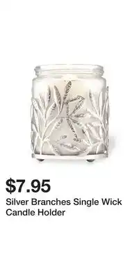 Bath & Body Works Silver Branches Single Wick Candle Holder offer