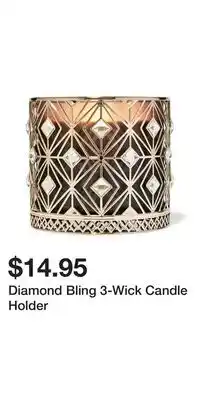 Bath & Body Works Diamond Bling 3-Wick Candle Holder offer