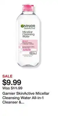 Ulta Beauty Garnier SkinActive Micellar Cleansing Water All-in-1 Cleanser & Makeup Remover offer