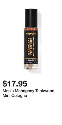 Bath & Body Works Men's Mahogany Teakwood Mini Cologne offer