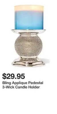 Bath & Body Works Bling Applique Pedestal 3-Wick Candle Holder offer