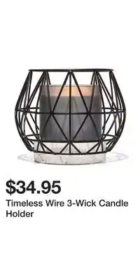 Bath & Body Works Timeless Wire 3-Wick Candle Holder offer