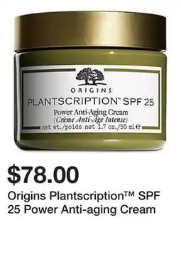 Belk Origins Plantscription SPF 25 Power Anti-aging Cream offer
