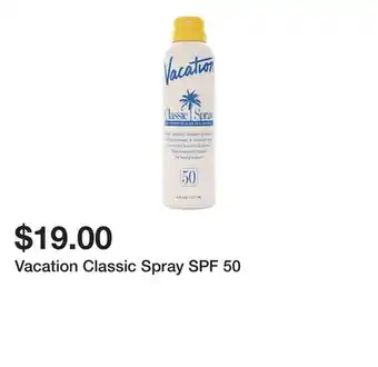 Belk Vacation Classic Spray SPF 50 offer