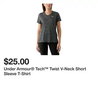 Belk Under Armour Tech Twist V-Neck Short Sleeve T-Shirt offer