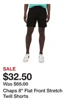 Belk Chaps 8 Flat Front Stretch Twill Shorts offer